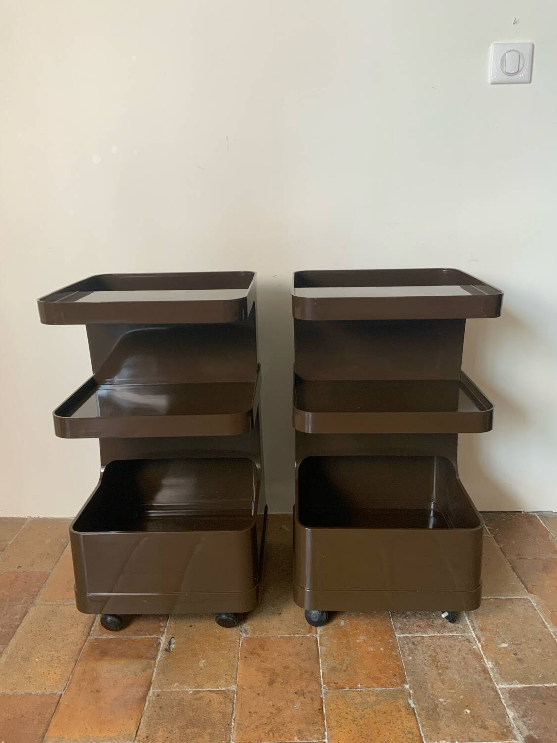 Vintage 70s serving trolleys