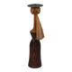 Anthropomorphic wooden candle holder