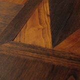 Art Deco table or desk, solid oak and marquetry, France 1930