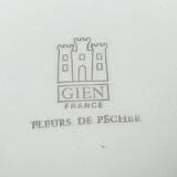 Porcelain salad bowl of the Gien earthenware factory model "peach blossoms"