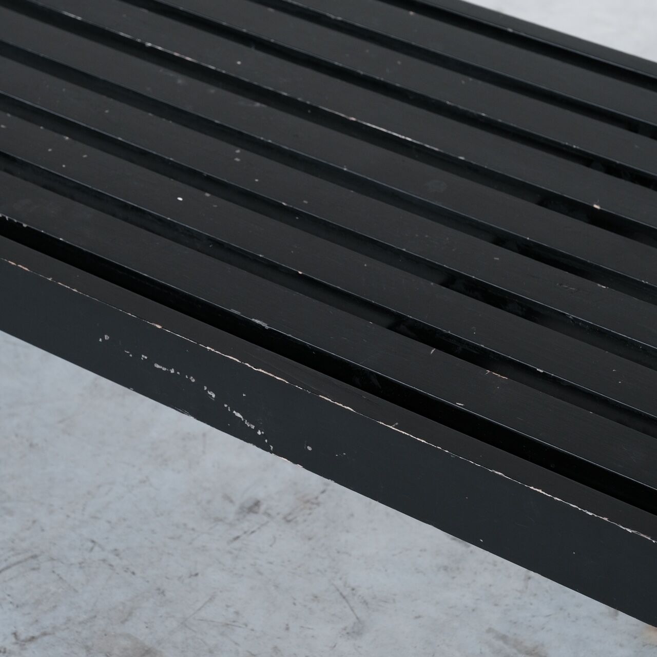 Mid-century slatted wooden bench or coffee table