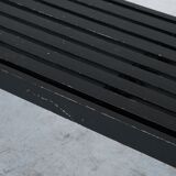 Mid-century slatted wooden bench or coffee table