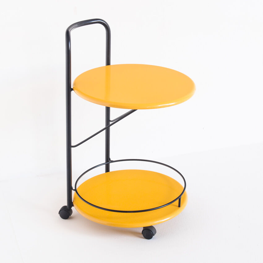 Serving table lacquered iron, france, 80s