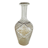 Vase ancien en verre ciselé début 1900
