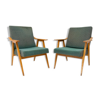 Pair of mid century armchairs, 1960, Czechoslovakia