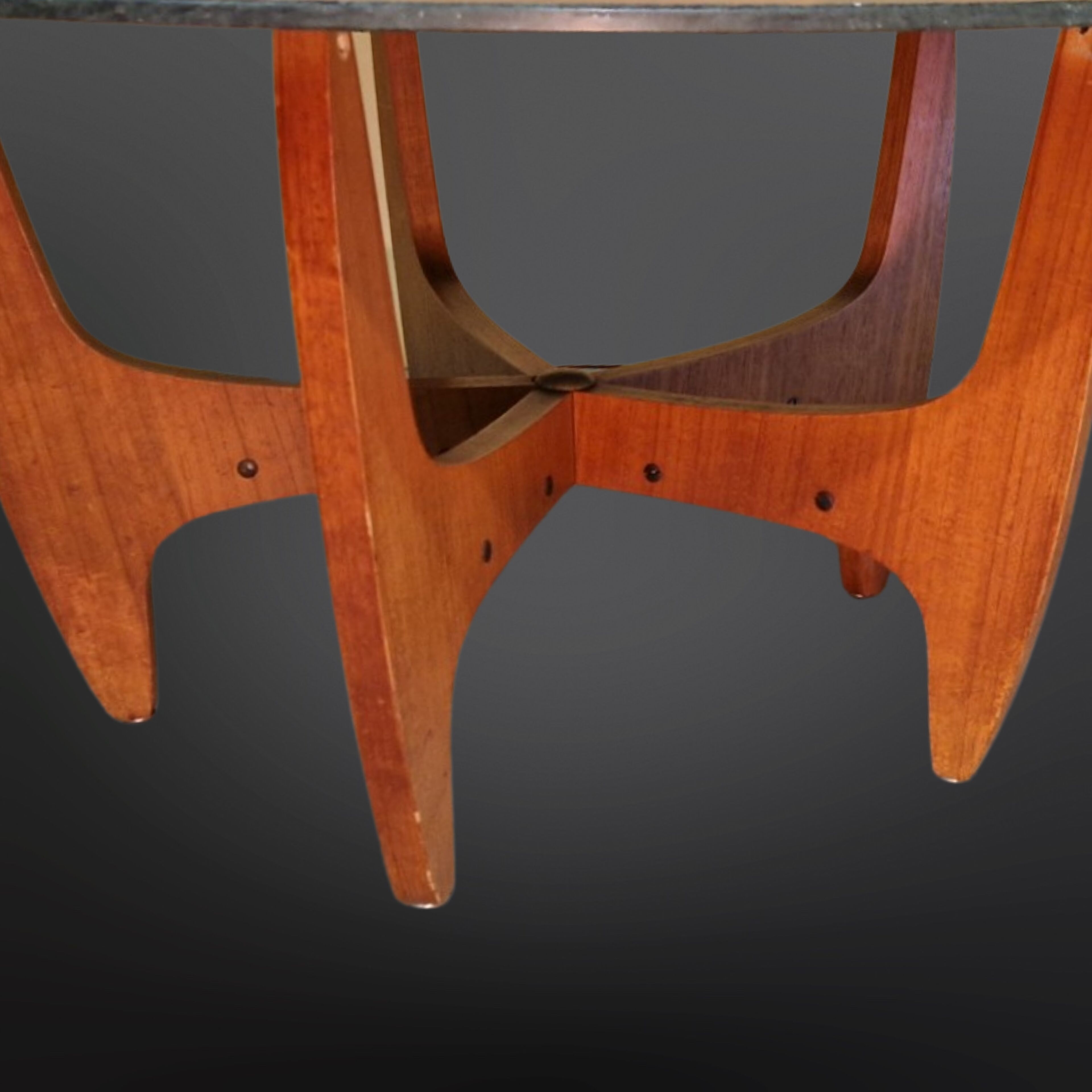 Table basse du milieu du siècle avec plateau en marbre vert, Allemagne 1960s