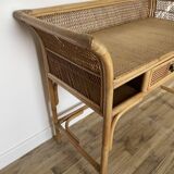 Bamboo and rattan desk