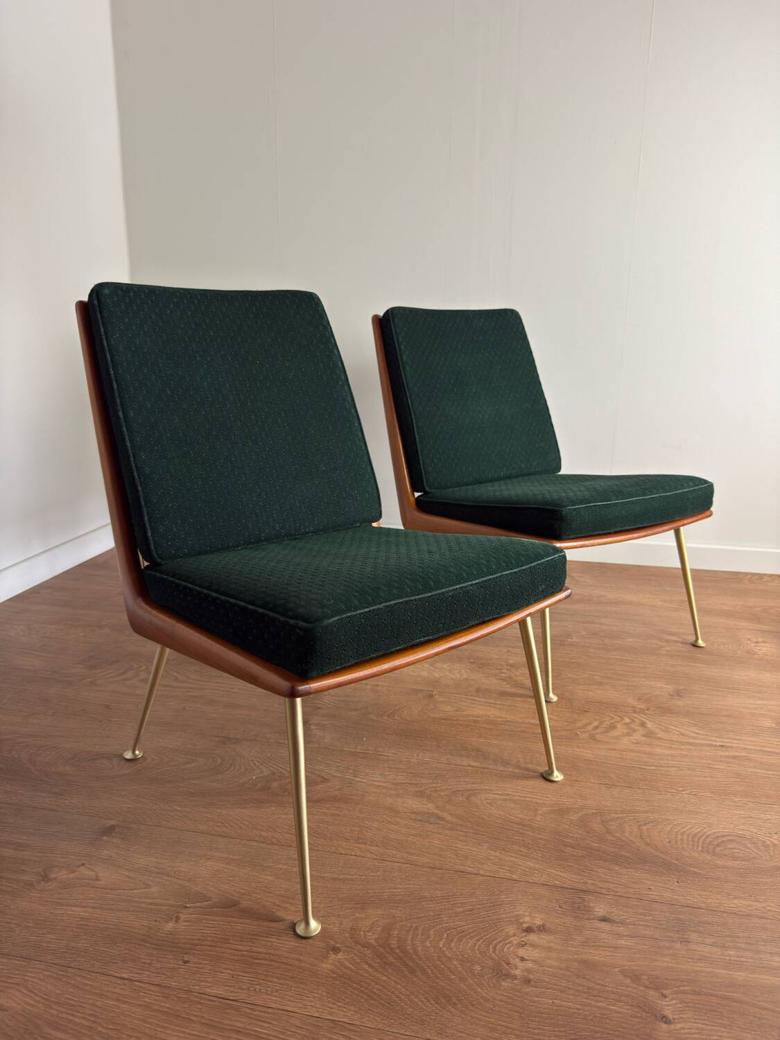 Pair of “Early Boomerang” armchairs attributed to Hans Mitzlaff & Eugen