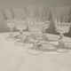 Set of 6 crystal stemmed glasses