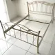 140 cm metal bed in ecru