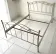 140 cm metal bed in ecru