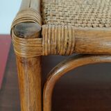 Large vintage serving tray, rattan and wicker - Indonesia - 1950s/1960s