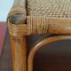 Large vintage serving tray, rattan and wicker - Indonesia - 1950s/1960s