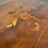 Marquetry pedestal table