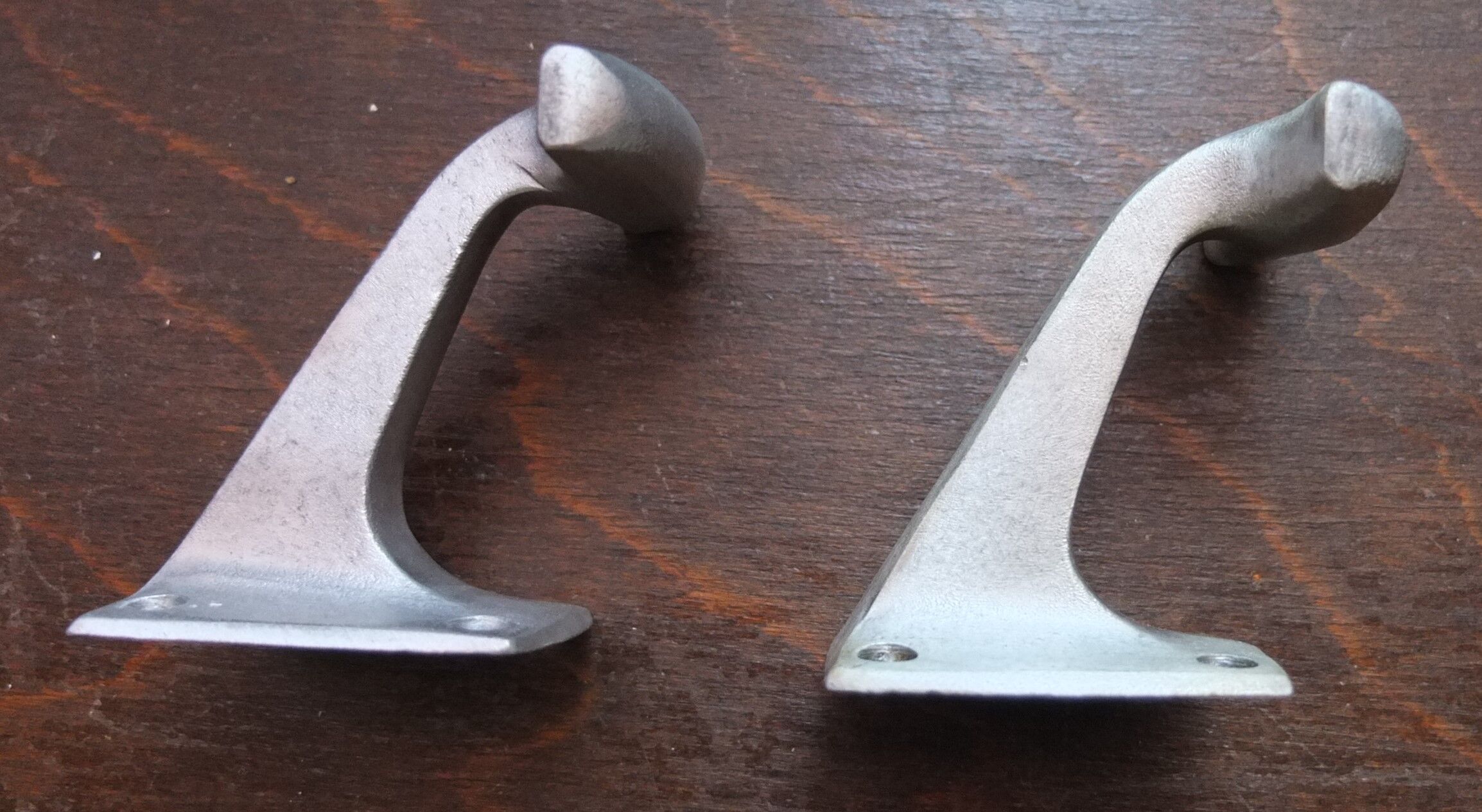 Antique vintage aluminum hooks