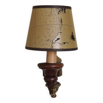 French Vintage Bronze Effect Metal Traditional Wall Light Card Shade 5169
