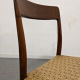 Pair of Danish chairs in teak and rope from the 60s/70s