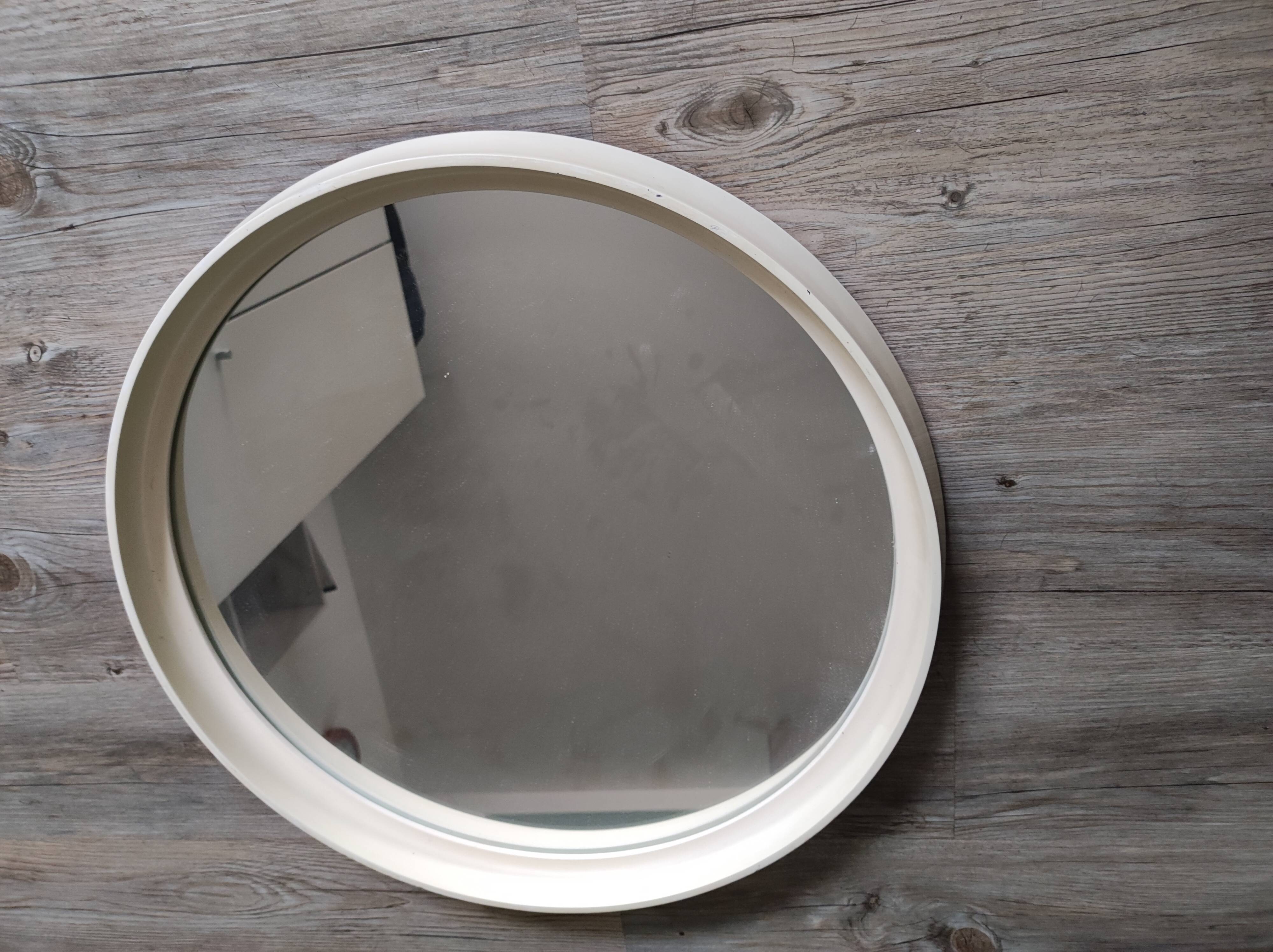 Round mirror frame resin pop vintage 70 / diameter 52 cm