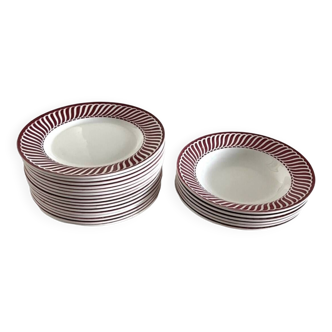 Assiettes Digoin Sarreguemines