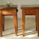 Pair of vintage country bedside tables oak and fir