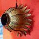 Vintage gold metal flower wall light or ceiling light.