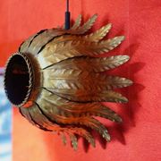 Vintage gold metal flower wall light or ceiling light.