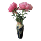Art Nouveau vase in glazed ceramic, floral decoration, Gouda type, circa