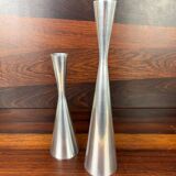 Set of vintage Ikea aluminum diabolo candle holders