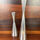 Suite de bougeoirs diabolo Ikea vintage aluminium