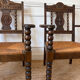 Paire de fauteuils rustiques bois et paille 