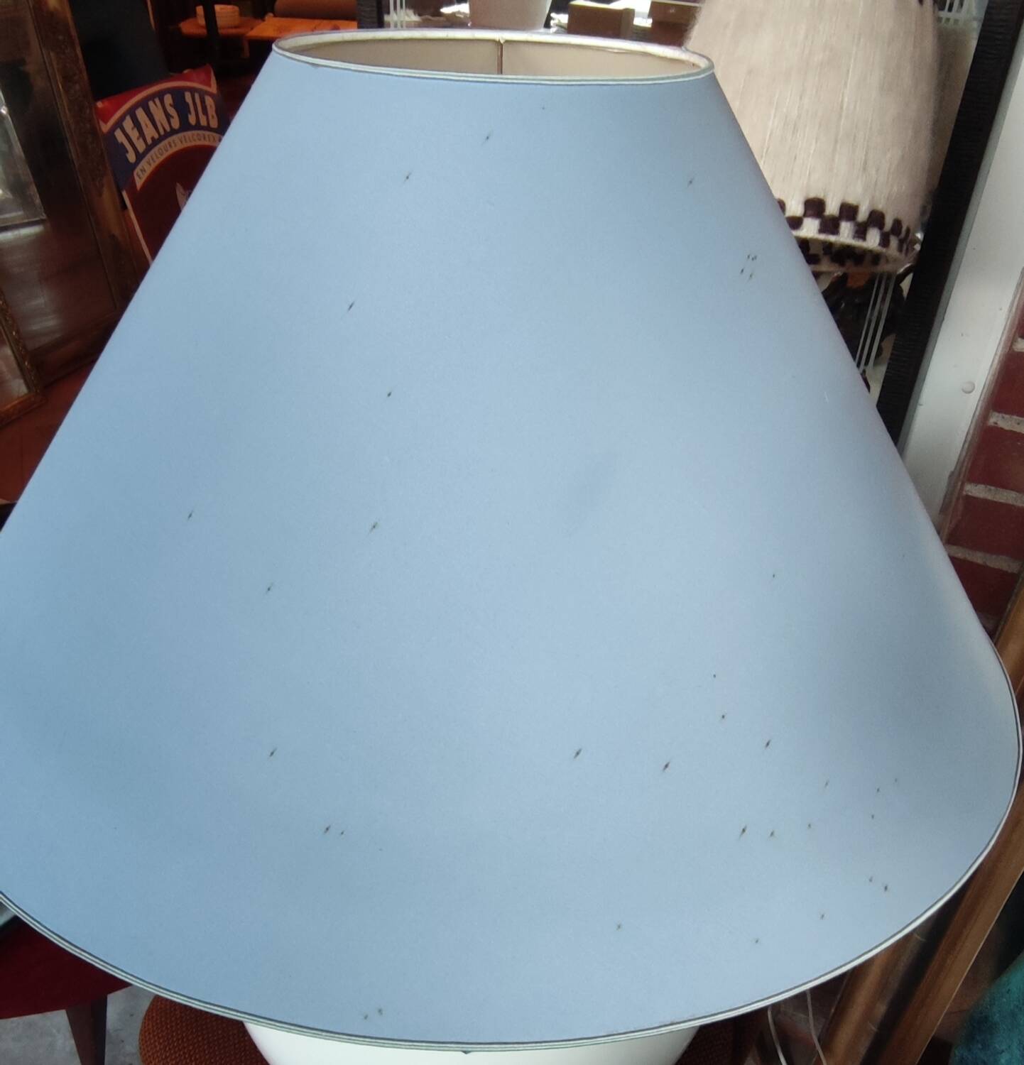 Large vintage ceramic lamp/marie paule gilles knot decor/