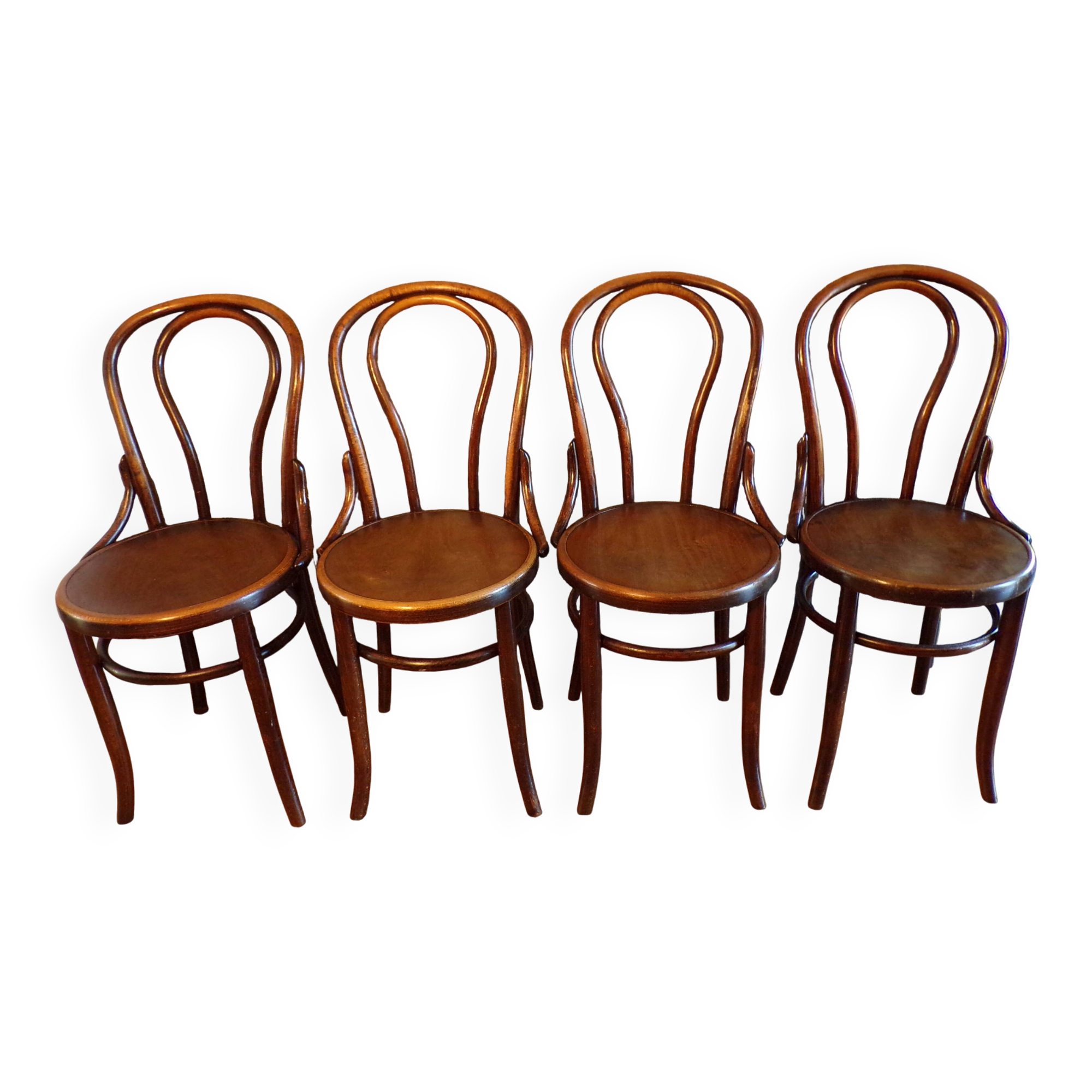 4 Fischel 18 bistro chairs in bent wood