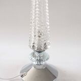 Chevron and chrome flute lamp
