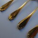Christofle 8 spoons mocha golden metal - Alfenid model Pompadour - 10 cm