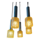 Suspension cascade Mid-Century en verre cristal