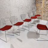 Ensemble de 6 chaises d'Harry Bertoia pour Knoll