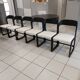 Suite of 6 chairs Sleigh Baumann vintage 1970s