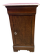 Antique wooden bedside table with marble top (Somno 19th century)