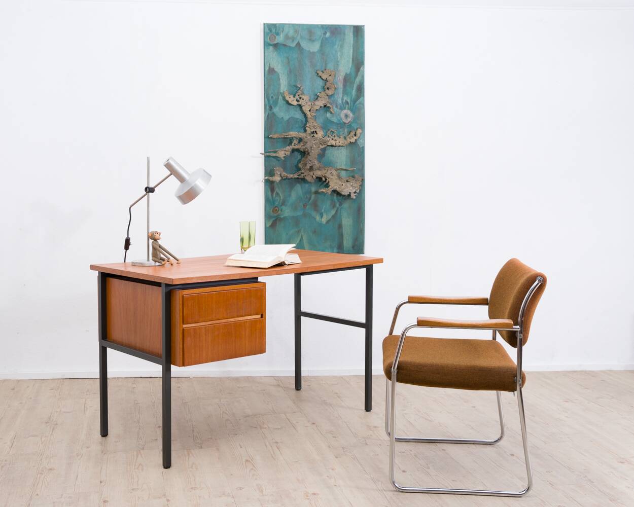 Bureau Mid-Century en teck, années 60
