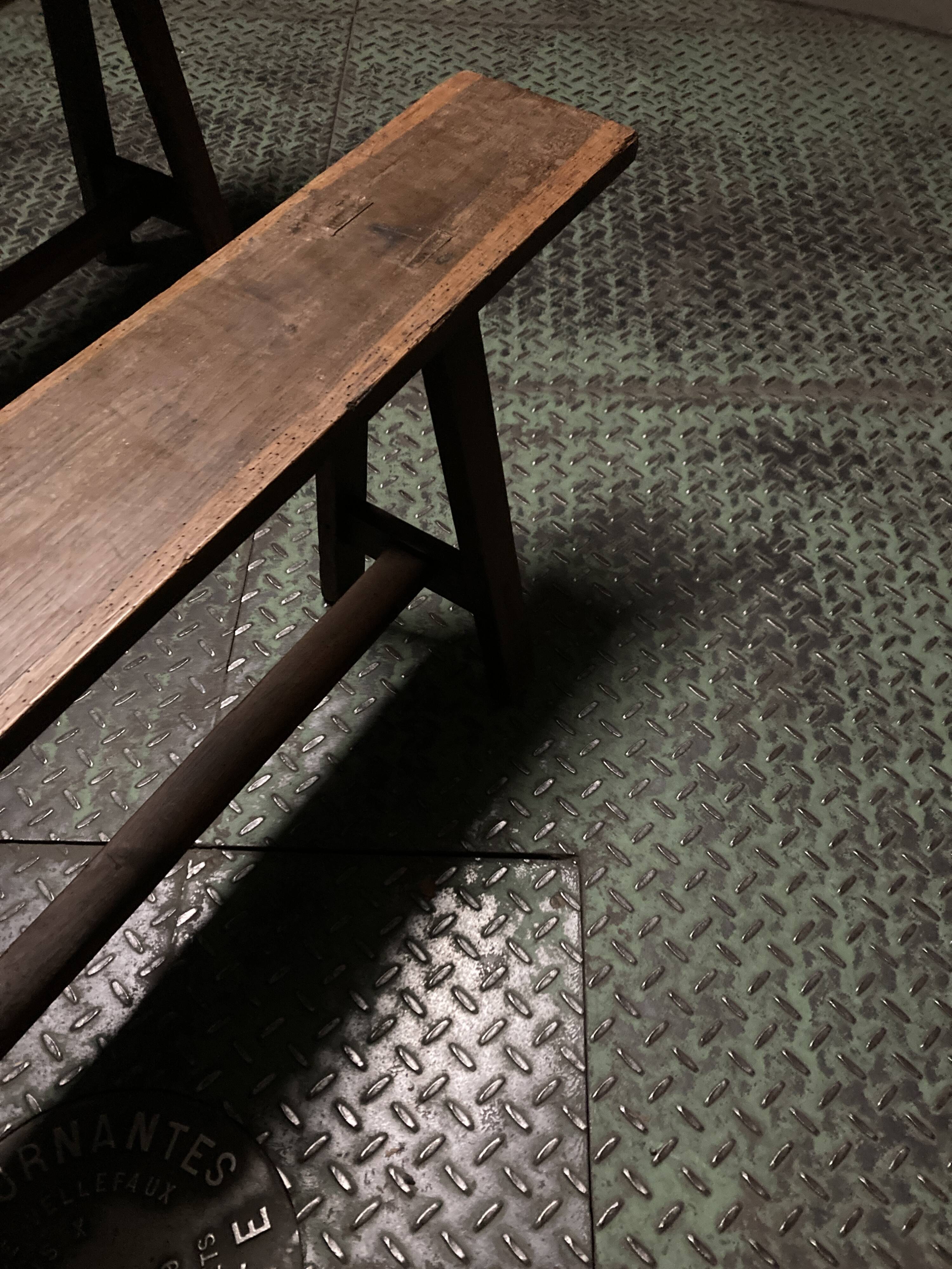 Paire de bancs de monastère Longueur 2m