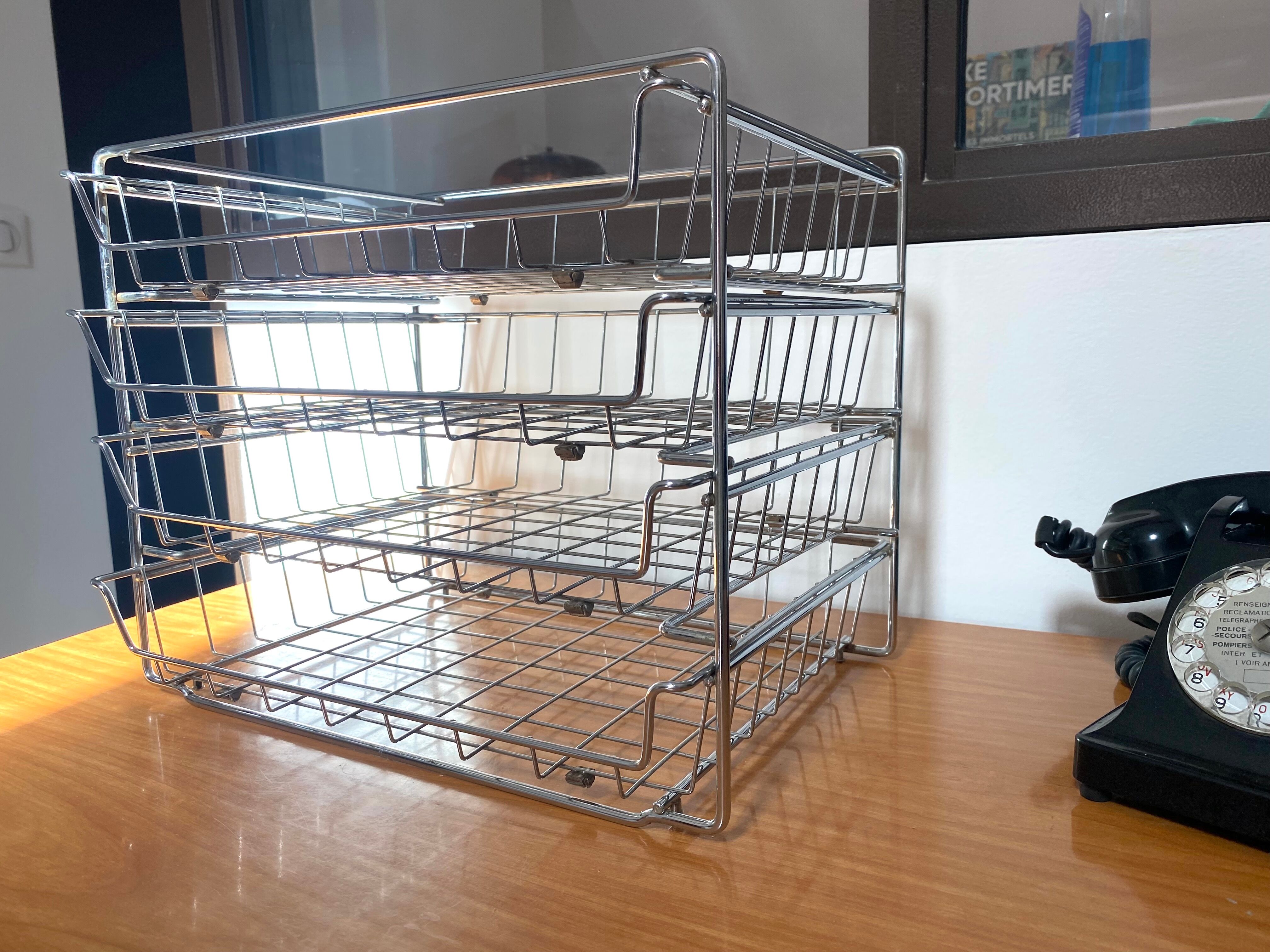 Mail sorter with metal drawers 60s