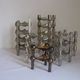 Set Of 5 , 1970s " Bmf " Modular Candle Holders Designed By Fritz Nagel & Ceasar Stoffi