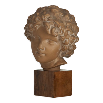 Ephebe terracotta bust