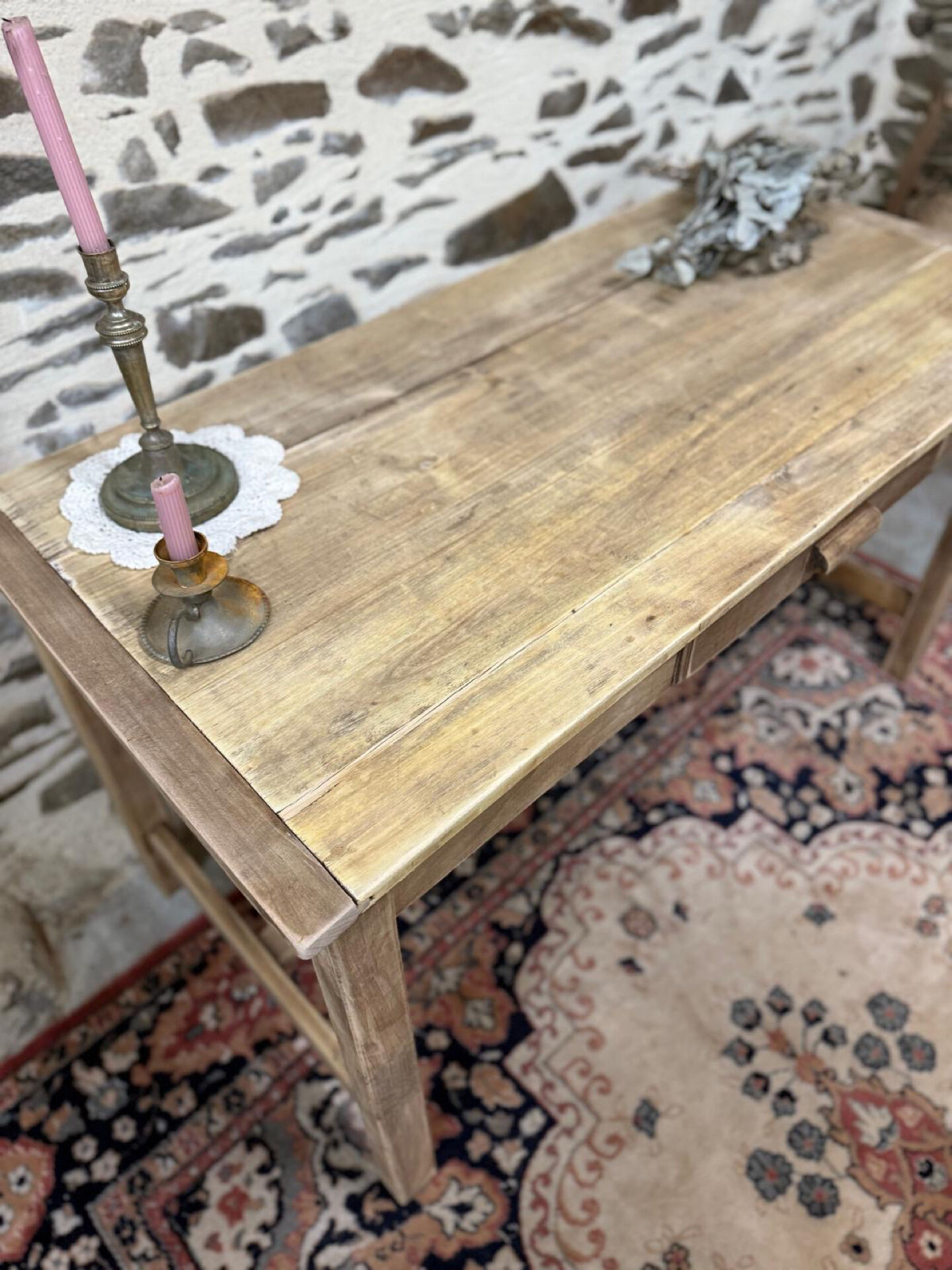 Table ou bureau en bois, rénové