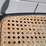 Pair of caning sled chairs