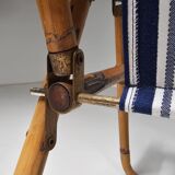 Bamboo and brass folding chairs, Italy, 1960s