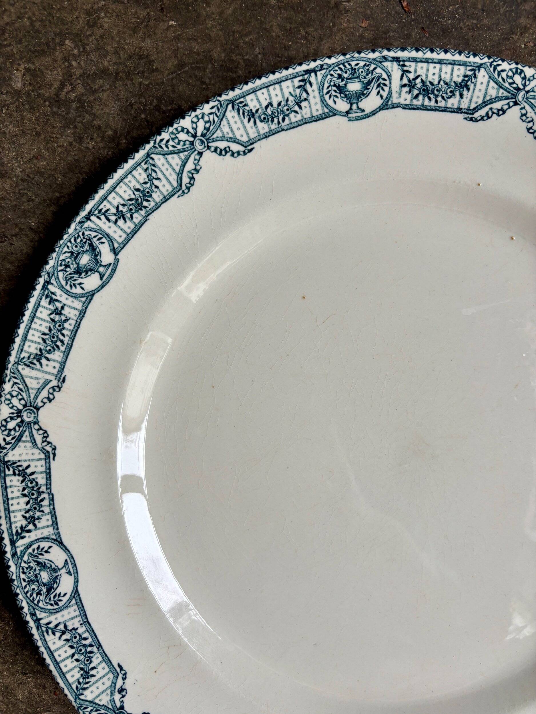 Round Salins ironstone dish, "Directoire" service
