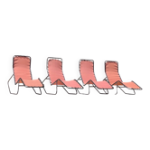 4 chaises longue "Barwa" de John Waldheim et Edgar Bartolucci 1950