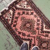 Handmade vintage Uzbek Bukhara runner 1.7' x 4.5' (52cm x 139cm) 1960s - 1С1164