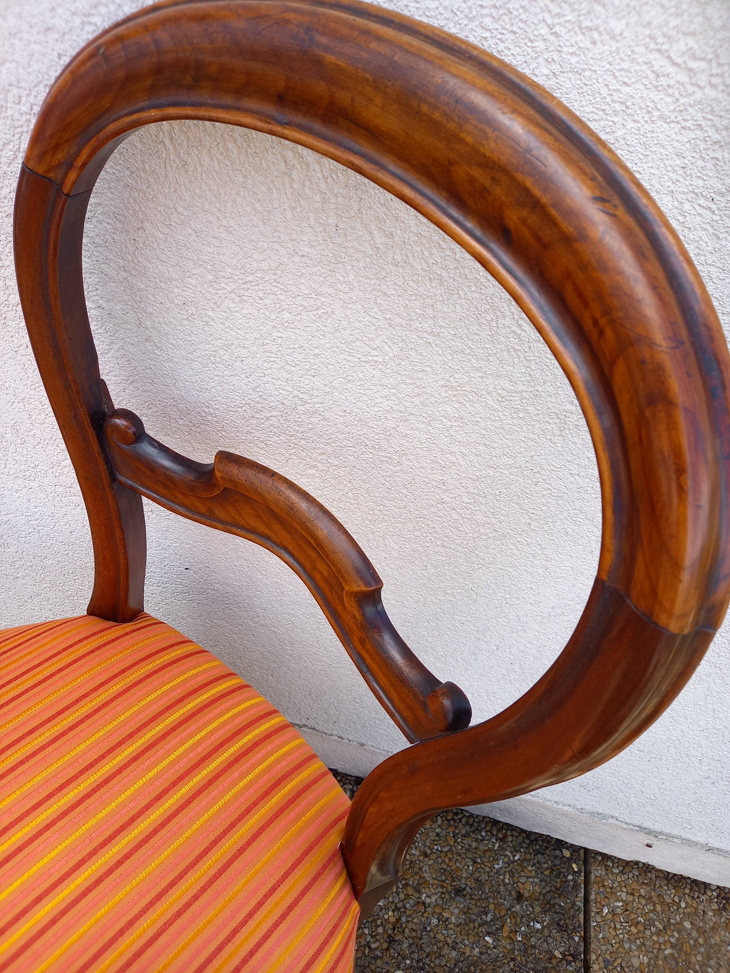 Louis Philippe chair restored with wheels